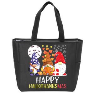 Happy Hallothanksmas Gnomes Zip Tote Bag