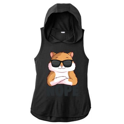 Hamster Hammy Girls Gift Ladies PosiCharge Tri-Blend Wicking Draft Hoodie Tank