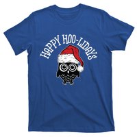 Happy Hoomeaningful Giftlidays Funny Owl Pun Christmas Owl Cute Gift T-Shirt