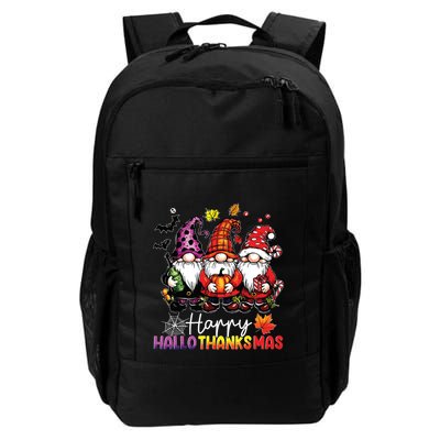 Happy Hallothanksmas Gnomes Lover Halloween Merry Christmas Backpack