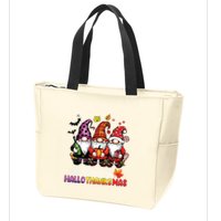 Happy Hallothanksmas Gnomes Lover Halloween Merry Christmas Zip Tote Bag