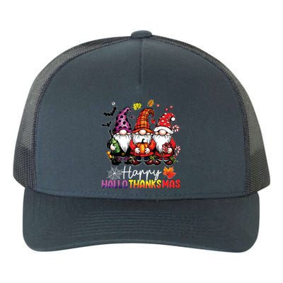 Happy Hallothanksmas Gnomes Lover Halloween Merry Christmas Yupoong Adult 5-Panel Trucker Hat