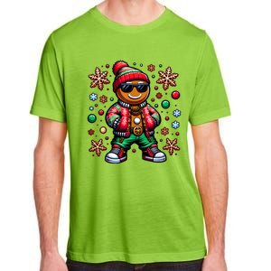 Hip Hop Gingerbread Man Xmas Funny Christmas Adult ChromaSoft Performance T-Shirt