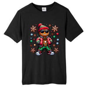 Hip Hop Gingerbread Man Xmas Funny Christmas Tall Fusion ChromaSoft Performance T-Shirt