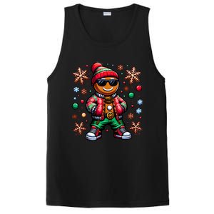 Hip Hop Gingerbread Man Xmas Funny Christmas PosiCharge Competitor Tank