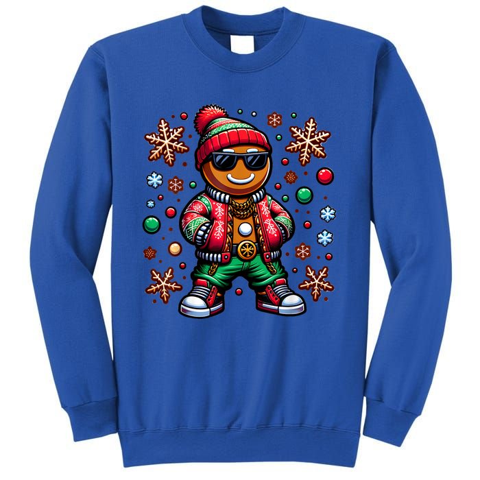 Hip Hop Gingerbread Man Xmas Funny Christmas Sweatshirt