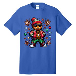 Hip Hop Gingerbread Man Xmas Funny Christmas Tall T-Shirt