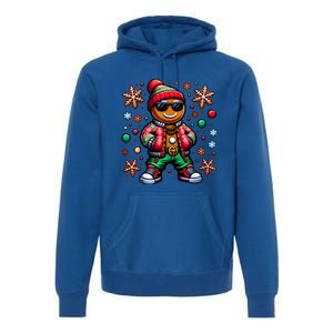 Hip Hop Gingerbread Man Xmas Funny Christmas Premium Hoodie