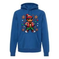 Hip Hop Gingerbread Man Xmas Funny Christmas Premium Hoodie