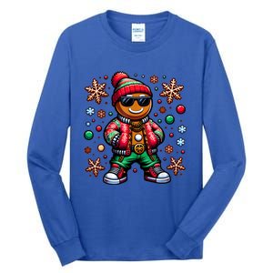 Hip Hop Gingerbread Man Xmas Funny Christmas Tall Long Sleeve T-Shirt