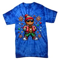 Hip Hop Gingerbread Man Xmas Funny Christmas Tie-Dye T-Shirt