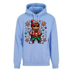 Hip Hop Gingerbread Man Xmas Funny Christmas Unisex Surf Hoodie