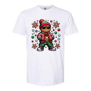 Hip Hop Gingerbread Man Xmas Funny Christmas Softstyle CVC T-Shirt