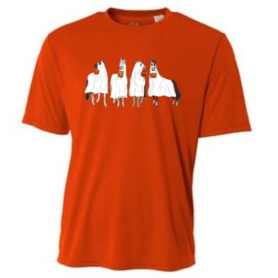 Halloween Horse Ghost Boo Cow Western Spooky Season Cool Gift Cooling Performance Crew T-Shirt