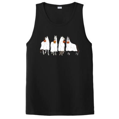 Halloween Horse Ghost Boo Cow Western Spooky Season Cool Gift PosiCharge Competitor Tank