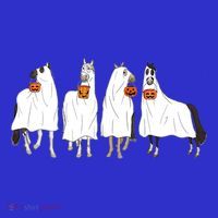 Halloween Horse Ghost Boo Cow Western Spooky Season Cool Gift Tall T-Shirt