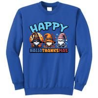 Happy Hallothanksmas Gnome Halloween Thanksgiving Christmas Gift Sweatshirt