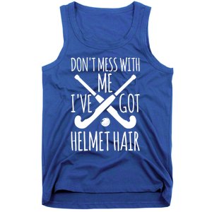 Helmet Hair Gift Field Hockey Goalie Funny Gift Tank Top