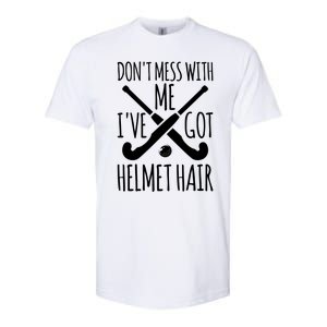 Helmet Hair Gift Field Hockey Goalie Funny Gift Softstyle CVC T-Shirt