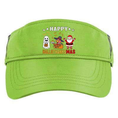 Happy Hallothanksmas Ghost Turkey Pumpkin Christmas Santa Adult Drive Performance Visor