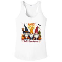 Happy Hallothanksmas Gnome Halloween Thanksgiving Christmas Ladies PosiCharge Competitor Racerback Tank