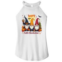 Happy Hallothanksmas Gnome Halloween Thanksgiving Christmas Women's Perfect Tri Rocker Tank