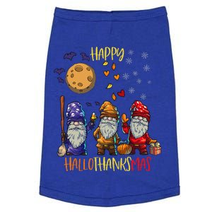 Happy HalloThanksMas Gnomes Halloween Thanksgiving Christmas Cute Doggie Tank