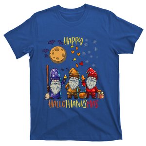 Happy HalloThanksMas Gnomes Halloween Thanksgiving Christmas Cute T-Shirt