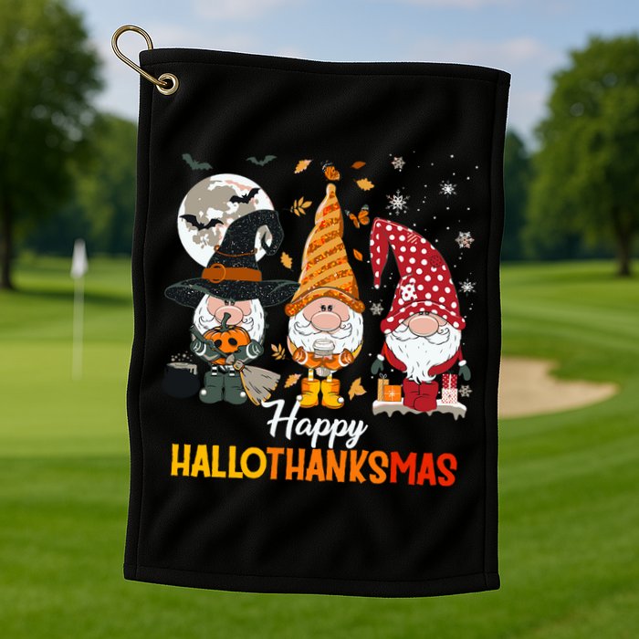 Happy Hallothanksmas Ghomes Golf Towel