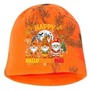 Happy Hallothanksmas Gnomes Lover Halloween Merry Christmas Kati - Camo Knit Beanie