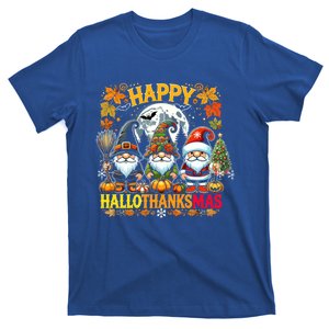 Happy Hallothanksmas Gnomes Lover Halloween Merry Christmas T-Shirt