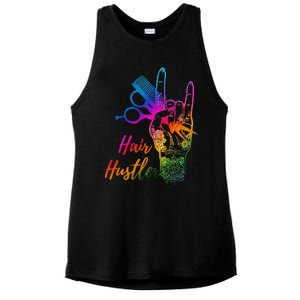 Hair Hustler Hair Stylist Hairdresser Barber Retro Ladies PosiCharge Tri-Blend Wicking Tank