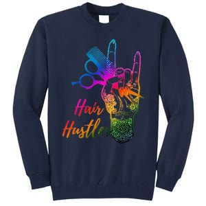 Hair Hustler Hair Stylist Hairdresser Barber Retro Tall Sweatshirt