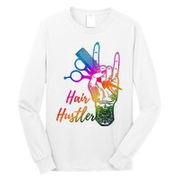 Hair Hustler Hair Stylist Hairdresser Barber Retro Long Sleeve Shirt