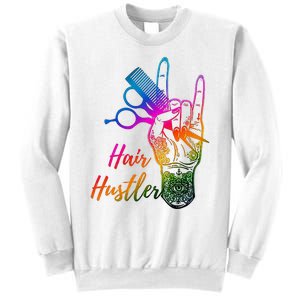 Hair Hustler Hair Stylist Hairdresser Barber Retro Sweatshirt