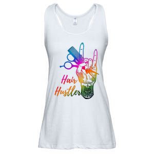 Hair Hustler Hair Stylist Hairdresser Barber Retro Ladies Essential Flowy Tank