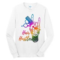 Hair Hustler Hair Stylist Hairdresser Barber Retro Tall Long Sleeve T-Shirt