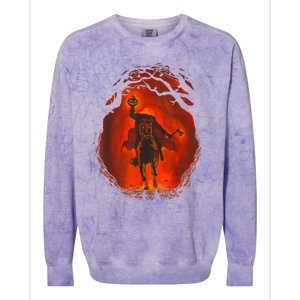 Halloween Headless Horseman Folklore Pumpkin JackOLantern Colorblast Crewneck Sweatshirt