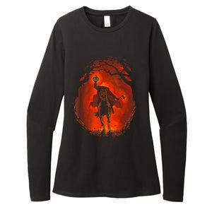 Halloween Headless Horseman Folklore Pumpkin JackOLantern Womens CVC Long Sleeve Shirt