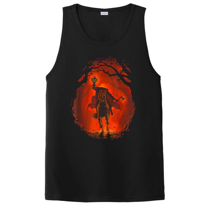 Halloween Headless Horseman Folklore Pumpkin JackOLantern PosiCharge Competitor Tank