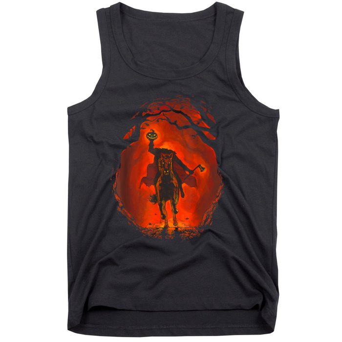 Halloween Headless Horseman Folklore Pumpkin JackOLantern Tank Top