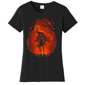 Halloween Headless Horseman Folklore Pumpkin JackOLantern Women's T-Shirt