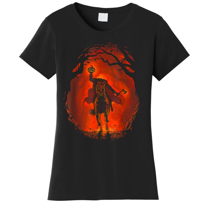 Halloween Headless Horseman Folklore Pumpkin JackOLantern Women's T-Shirt