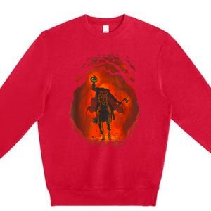 Halloween Headless Horseman Folklore Pumpkin JackOLantern Premium Crewneck Sweatshirt