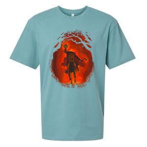 Halloween Headless Horseman Folklore Pumpkin JackOLantern Sueded Cloud Jersey T-Shirt