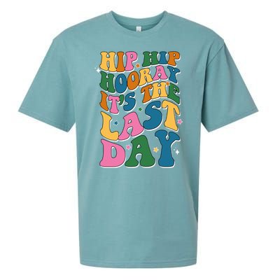 Hip Hip Hooray Its The Last Day Schools Out Sueded Cloud Jersey T-Shirt