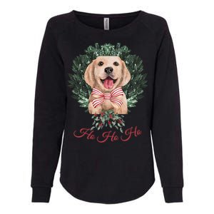 Ho Ho Ho Yellow Labrador Christmas Gift Womens California Wash Sweatshirt