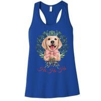 Ho Ho Ho Yellow Labrador Christmas Gift Women's Racerback Tank