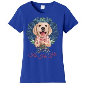 Ho Ho Ho Yellow Labrador Christmas Gift Women's T-Shirt