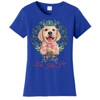 Ho Ho Ho Yellow Labrador Christmas Gift Women's T-Shirt